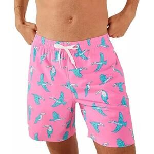 New Chubbies Mens Sz‎ XXL Classic 5.5" Swim Trunks Pink Toucan Do Its Mesh Liner